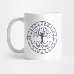 Yggdrasil The World Tree with Elder Futhark Runes | Norse Mythology gifts Mug